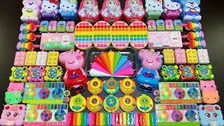 RELAXING WITH CLAY PIPING BAGS VS EYE SHADOW VS GLITTER ! Mixing Random Things Into Slime 