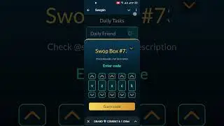 Swopin Today Code | Swopin Bot Today Reward Code | Today Swopin Code | 