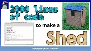 Making a shed for a model railway using python code