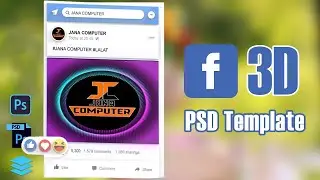 How to Create 3D facebook Frame Effect || free PSD template || Creative social Media post ideas | JC
