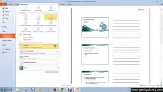 Microsoft PowerPoint 2010 Print Handouts and Notes