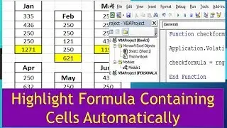 Highlight Formula Containing Cells - Excel VBA Tutorial By Exceldestination