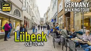 Germany, Lübeck Walking Tour: Beautiful streets of Old Town in Spring 2024 | 4K HDR