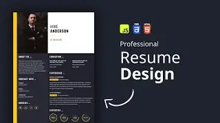 How To Create A Professional Resume Template with HTML, CSS and JavaScript