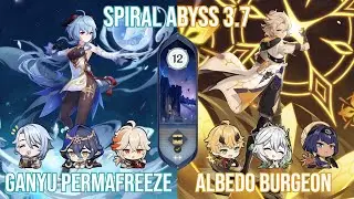 『4k UHD』C0 Ganyu Permafreeze and C0 Albedo Burgeon - Genshin Impact Abyss 3.7