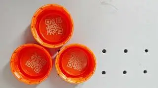 Do you want to print a QR code on the bottle cap Use CYCJET desktop UV laser marking machine #inkjet