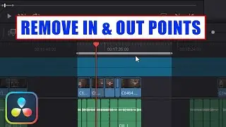 Remove In & Out Points in DaVinci Resolve [ Cancel Loop Section ] Tutorial