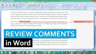 How to Add Review Comments in Word