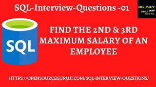 Write the SQL statement to find the 2nd & 3rd maximum salary of an employee