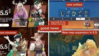 New characters & artifact and map expansion in version 5.5  genshin impact Leaks