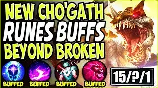 NEW CHOGATH RUNES BUFFS 😈 THIS IS BEYOND BROKEN DAMAGE 😈 TOP ChoGath season 9 - League Of Legends