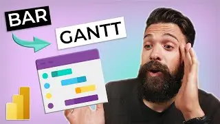 PROJECT MANAGEMENT in Power BI? Create a GANTT CHART from a bar chart | NO CUSTOM VISUAL solution
