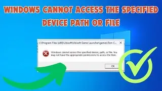 windows cannot access the specified device path or file you may not have appropriate permissions