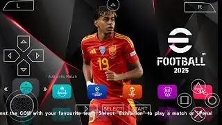 eFootball PES 2025 PPSSPP ORIGINAL ISO DOWNLOAD | PES 2025 PSP FULL KITS 25 & TRANSFERS 4K GRAPHICS