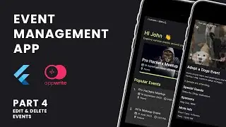 Event Management App using Flutter & Appwrite | Edit & Delete Events | Part 4