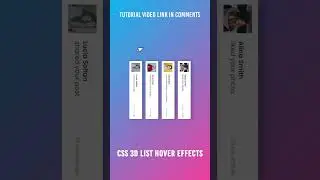 CSS 3D List Hover Effects #shorts