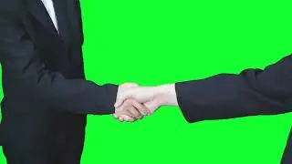 Business Handshake Action Green Screen