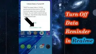 Turn Off Data Reminder in Realme Device