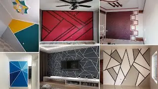 100 Geometric Wall Painting Designs Ideas 2024 | Geometric Accent Wall Paint | Wall Painting Design2