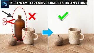 How to REMOVE OBJECTS or ANYTHING from Photo in Photoshop Hidden