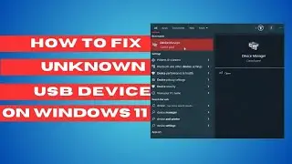 Fix Unknown USB Device (Device Descriptor Request Failed) Windows 11/10  In 2024