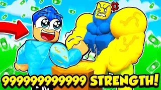 I Got BILLIONS OF Strength In ARM WRESTLING SIMULATOR!!