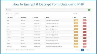 How to Encrypt & Decrypt Form Data using PHP Ajax - 1