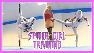 Spider Girl Training | Taekwondo Kicks & Tricks (Spider Gwen)