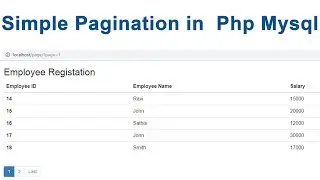 Simple Pagination in  Php Mysql