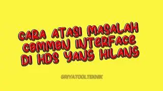 Cara Atasi Driver Common Interface Honda HDS
