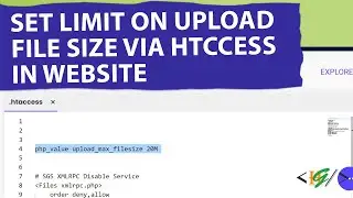 How to Set Limit on Upload File Size via Htaccess in Website