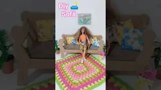 #barbie #barbiedoll #doll #diy #couch #diycraft #diycraftideas #diorama #muñecabarbie #diyprojects