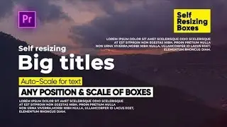 Self-Resizing Big Titles / Mogrt ▶▷ Premiere Pro Trends ◁◀