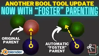 Foster Parenting with Bool Tool in Blender - Another GREAT update!