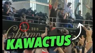 KAWHI LEONARD ACCEPTS CACTUS FROM FAN! “KAWACTUS!”