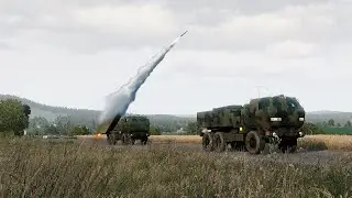 Russian Reatreating Column from Khersonian Region Surprised By Ukraine Himars Missiles - ARMA 3