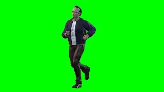 Green Screen man run