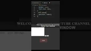 How To Create a Popup Chat in Html and CSS 