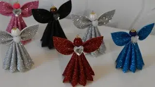 Ангел из фоамирана на Новогоднюю Елку./ DIY Christmas Angel