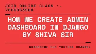 Admin Dashboard Customization in Django ,Django Admin Tutorial,Create Django Admin Tutorial