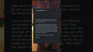 REJECTED JOB?!