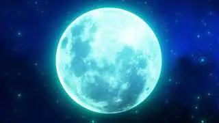 Full Moon Blue 4K Backdrop