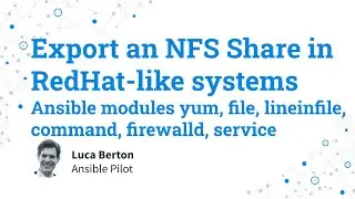 NFS Server -  Export an NFS Share in RedHat-like systems - six Ansible modules