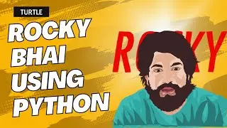 KGF ROCKEY Yash Sketch using Python Turtle | Python Coding | #coding #programmer #programming #625