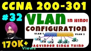 VLAN Configuration in Hindi | VLAN Configuration step by step | CCNA 200-301 in Hindi Video 32