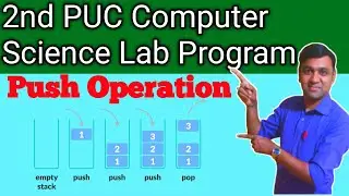 Write a program to perform push items into the stack | 2nd puc computer science lab programs