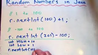 Java - Random Numbers -  Lesson 2 Formula and Examples