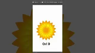 How to make sunflower in Illustrator #short.