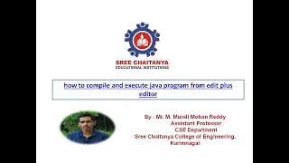 how to compile and execute java program from edit plus editor by Murali