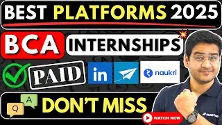 💥Best Paid/Unpaid BCA Internships Platforms🤩After BCA Best Masters Course #bca #bcajobs #mca #viral